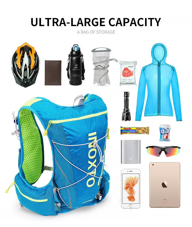 8L Hydration Vest Backpack – Running, Cycling, Hiking with 1.5L Bladder & 2x500ml Bottles